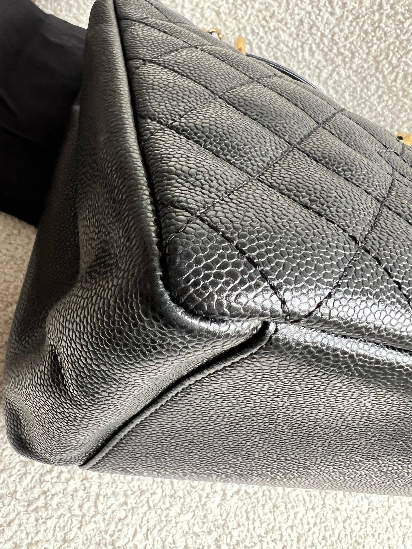 Chanel Black Caviar Grand Shopper Tote Gold Hardware (GST)
