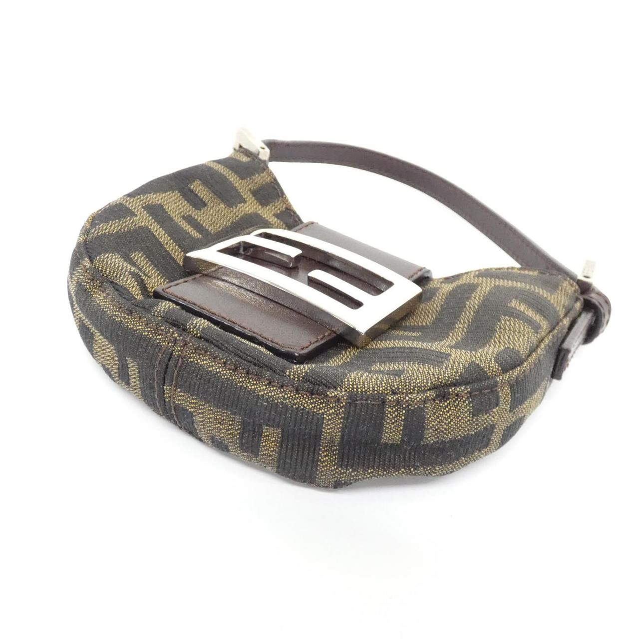 Fendi Mamma Baguette Canvas Red Shoulder Bag