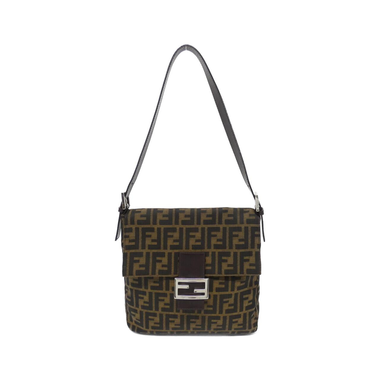 Fendi Mamma Baguette Canvas Red Shoulder Bag