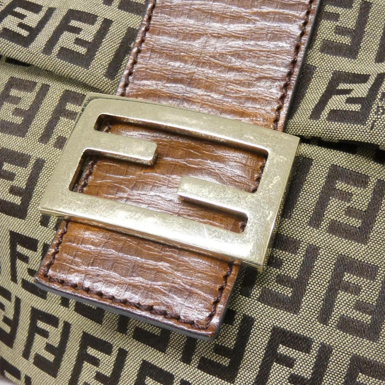 Fendi Luxury Canvas Red Shoulder Bag Style 44