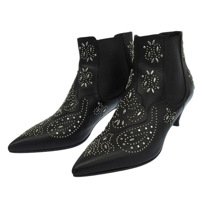 Saint Laurent Paris Studs Leather Short Boots