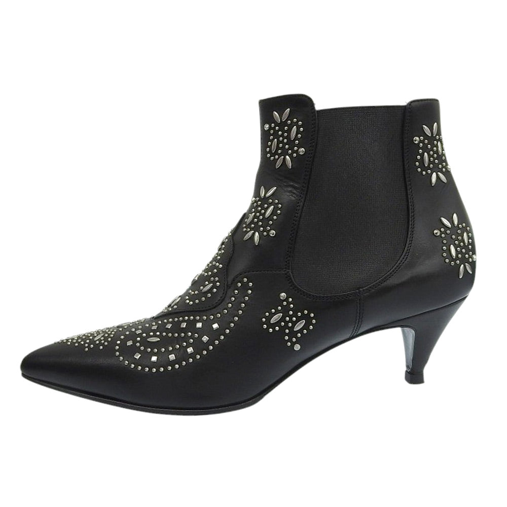 Saint Laurent Paris Studs Leather Short Boots