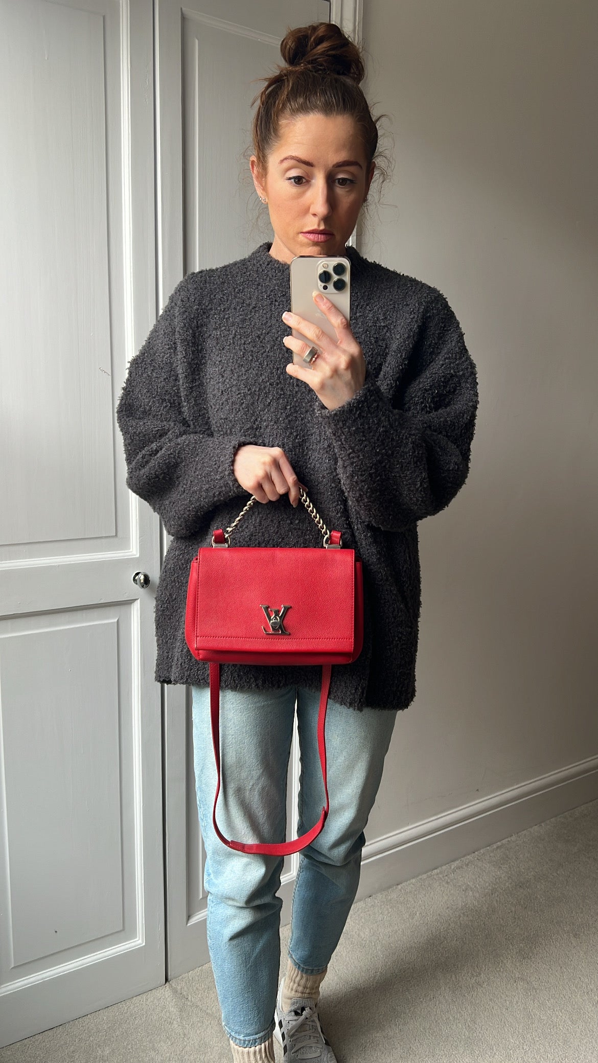 Louis Vuitton Red Mylockme II BB Bag