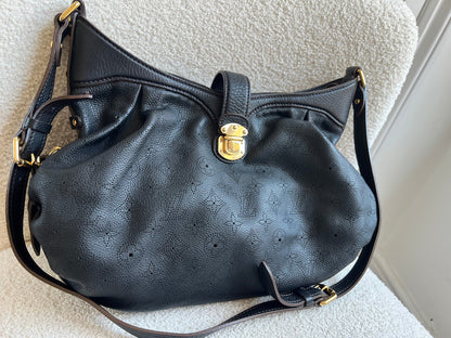 Louis Vuitton Black Monogram Mahina Leather Shoulder Bag