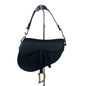Dior Saddle Black Medium Grained Leather Handbag with Gold Hardware