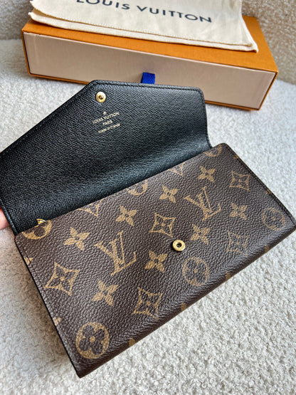 Louis Vuitton Sarah Wallet in reverse Monogram and Brown (RRP £550)