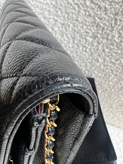 Chanel Black Caviar Wallet on Chain (RRP £2,930)