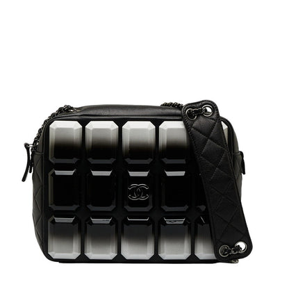 CHANEL Crossbody Bag in Lambskin Gun Metal Black Ladies