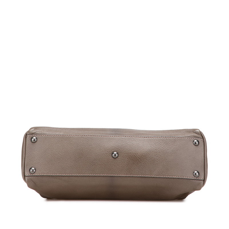 Fendi Peekaboo Leather Red Handbag Style 41