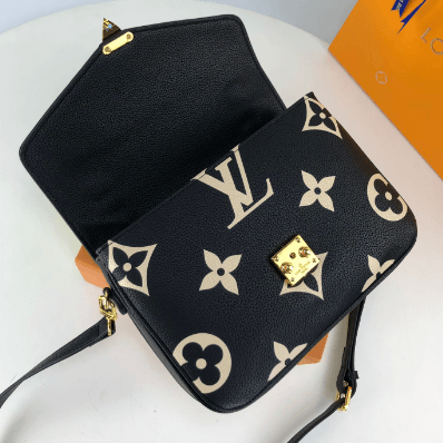 Makersluxe - Monogram Crossbody Bag Black