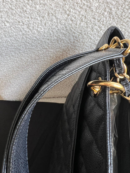 Chanel Black Caviar Grand Shopper Tote Gold Hardware (GST)