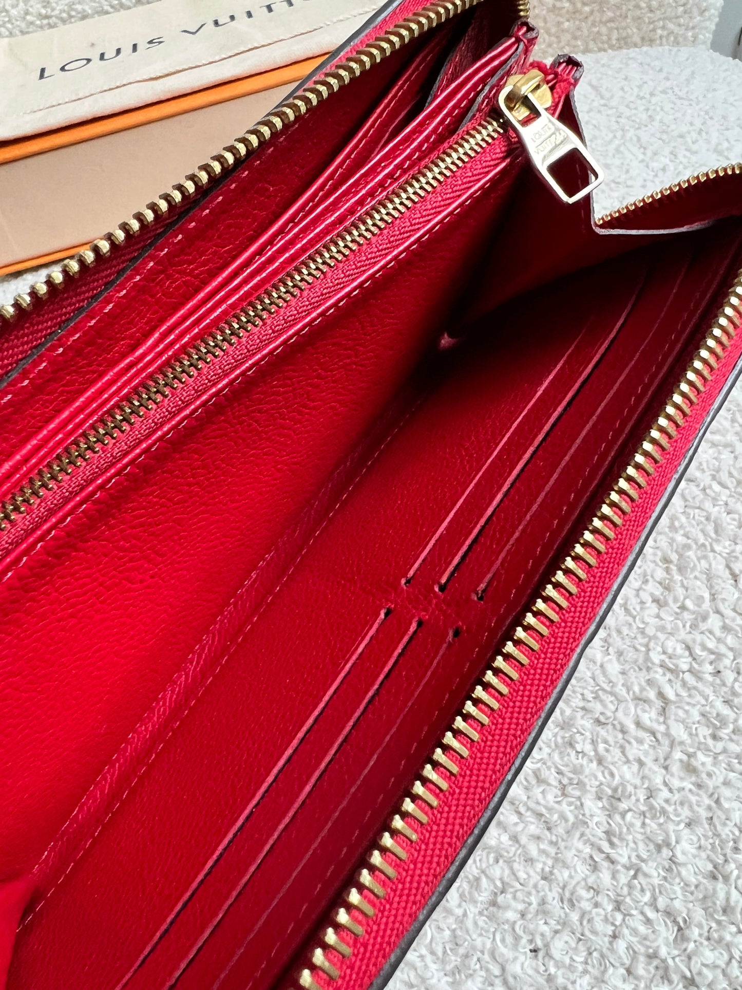 Louis Vuitton Zippy Wallet in Red Empreinte (RRP £740)