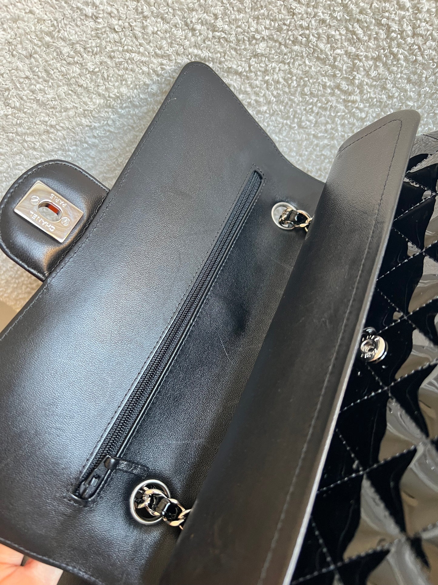 Chanel Medium Classic Flap in Black Patent Leather