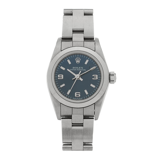 Stainless Steel 24mm Oyster Perpetual Watch Blue 76080
