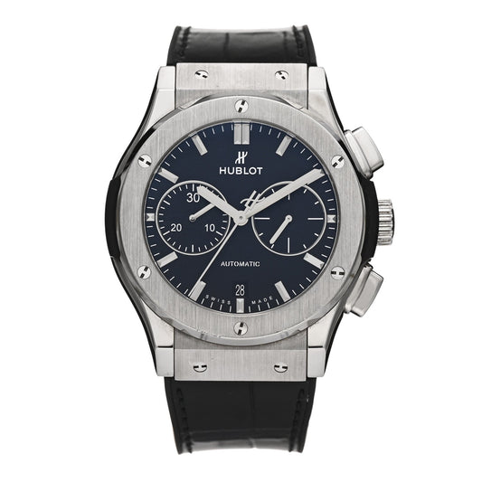 Titanium Alligator 42mm Classic Fusion Chronograph Automatic Watch Black 541.NX.1171.RX