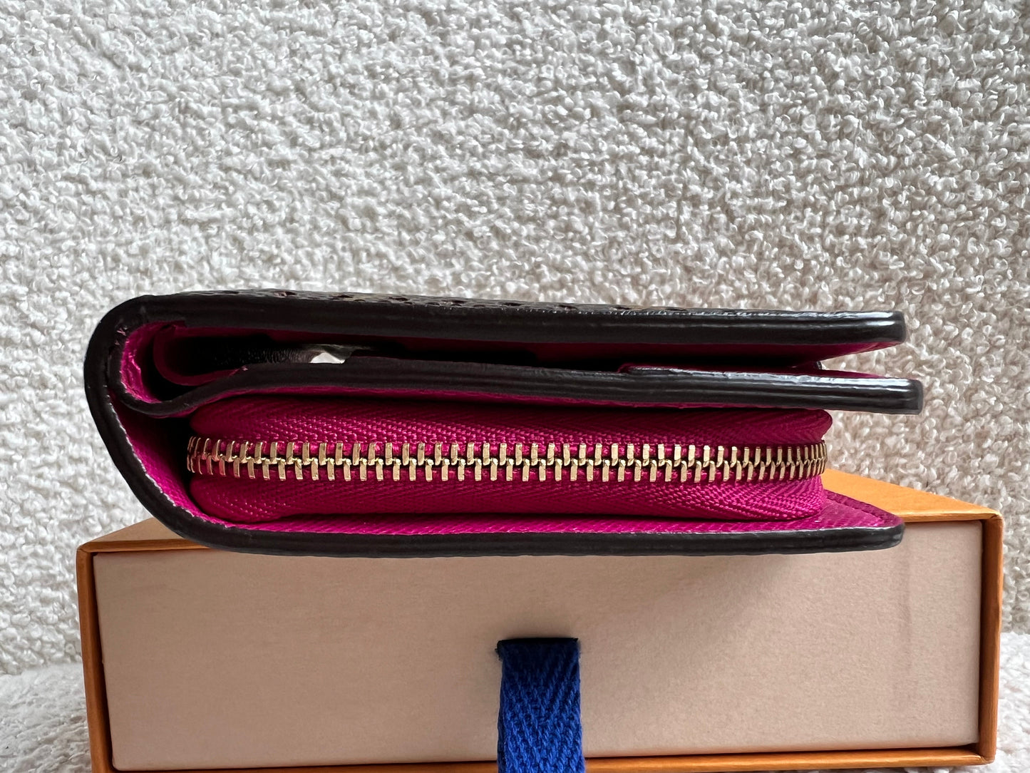 Louis Vuitton Perforated Monogram Fuchsia Compact Wallet