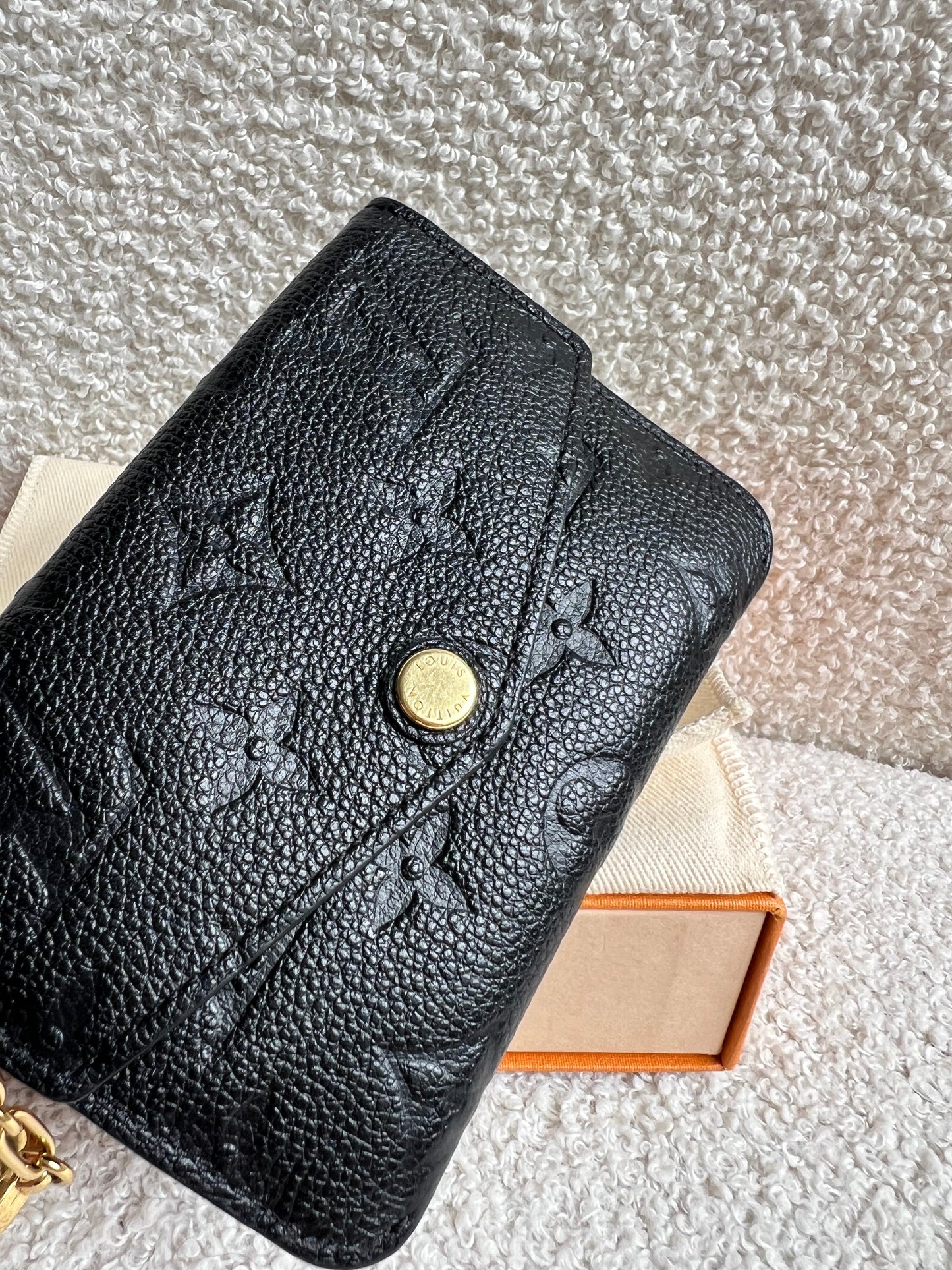 Louis Vuitton Key Pouch Black Empreinte