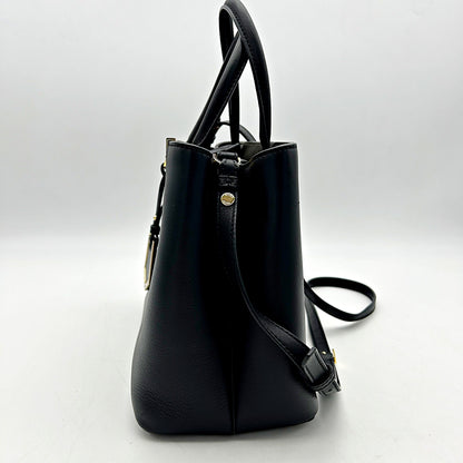 Fendi Black Saffiano Leather Petite Sac 2jours Elite Tote Bag LA15790