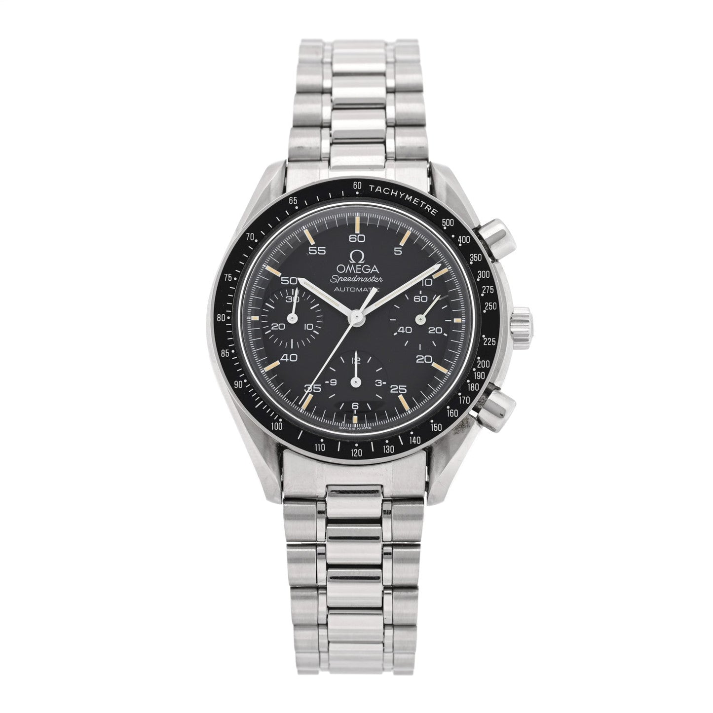 Stainless Steel 39mm Speedmaster Chronograph Automatic Watch Black 3510.50.00