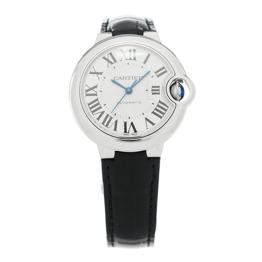 Stainless Steel Alligator 33mm Ballon Bleu De Cartier Automatic Watch