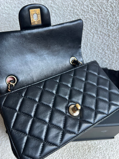 Chanel Mini Rectangular Classic Flap in Black Lambskin (RRP £4,390)