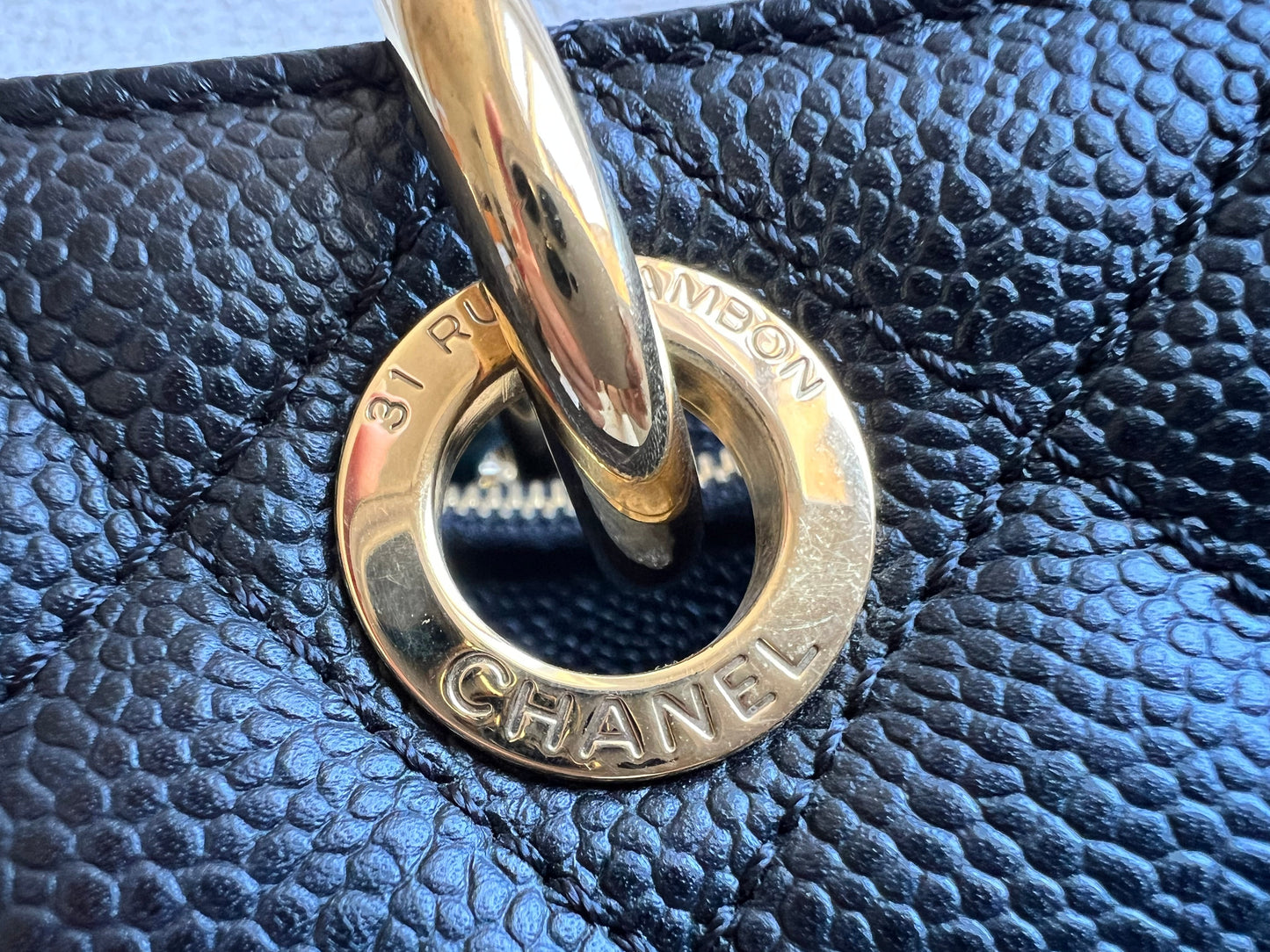 Chanel Black Caviar Grand Shopper Tote Gold Hardware (GST)