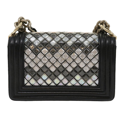 Chanel Boy Black Chain Shoulder Bag
