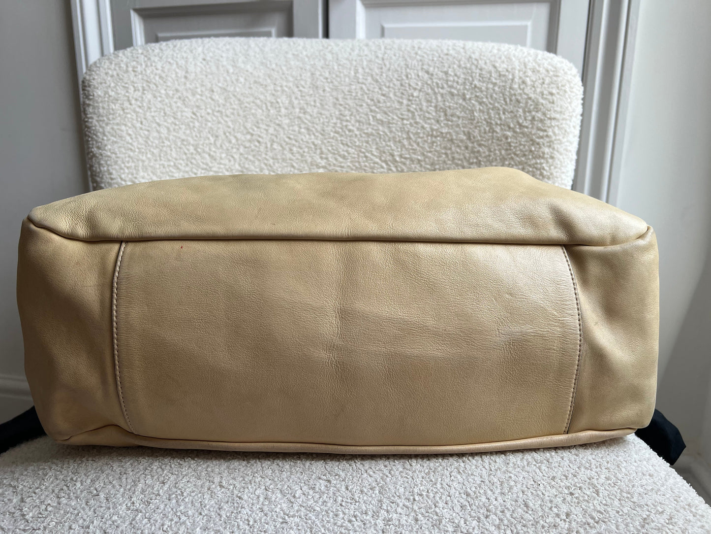 Chanel Beige Edgy Lambskin Large Hobo