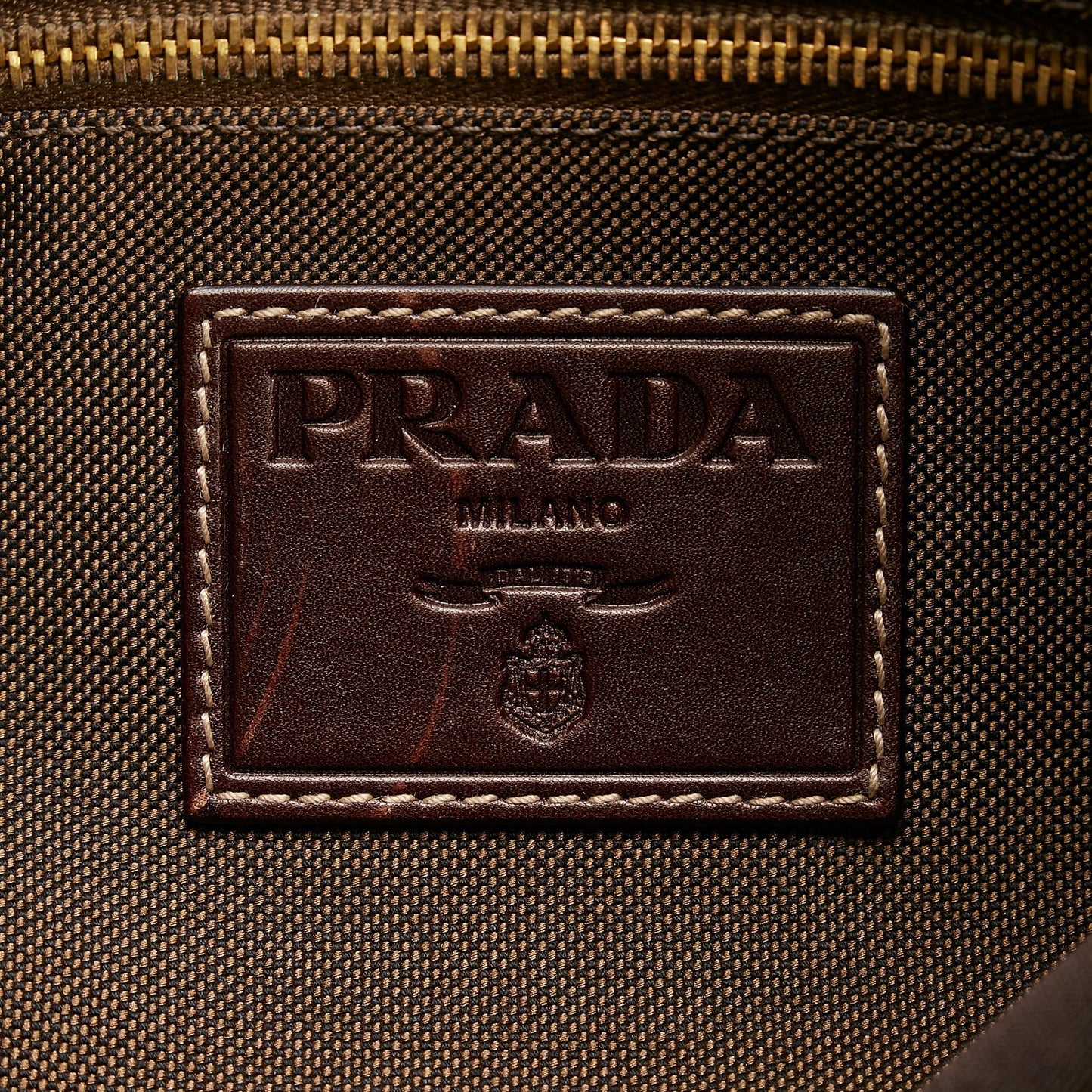 Prada Canapa Logo Crossbody Brown Canvas