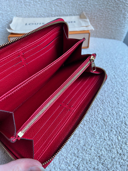 Louis Vuitton Zippy Wallet in Red Empreinte (RRP £740)