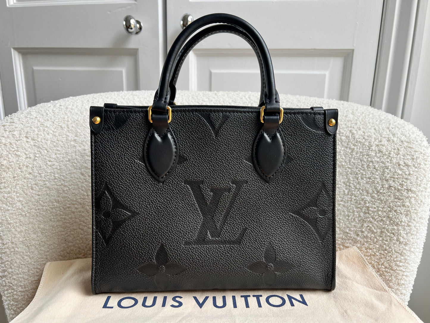 Louis Vuitton On the Go Black PM Empreinte (RRP £2,420)