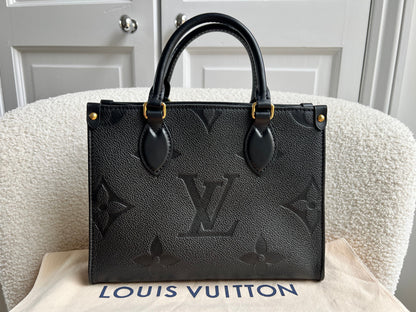 Louis Vuitton On the Go Black PM Empreinte (RRP £2,420)