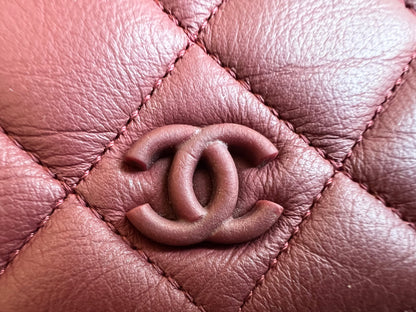 Chanel Burgundy Lambskin Wallet on Chain
