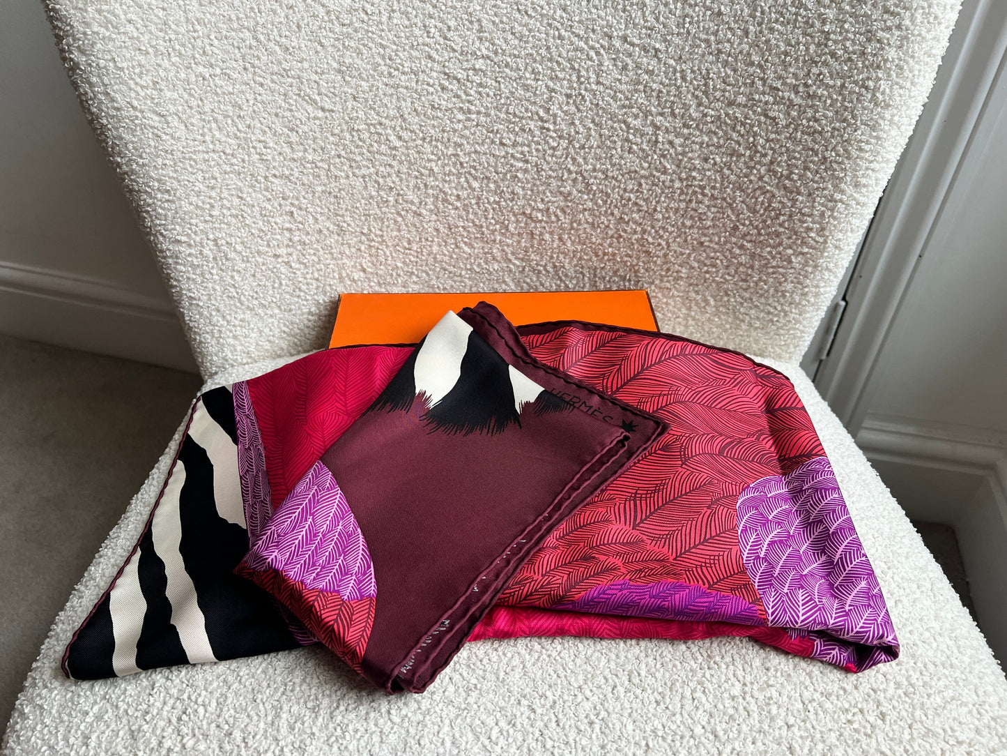 Hermès silk scarf Zebra Pegasus