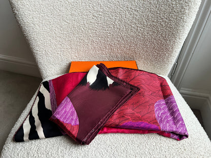 Hermès silk scarf Zebra Pegasus