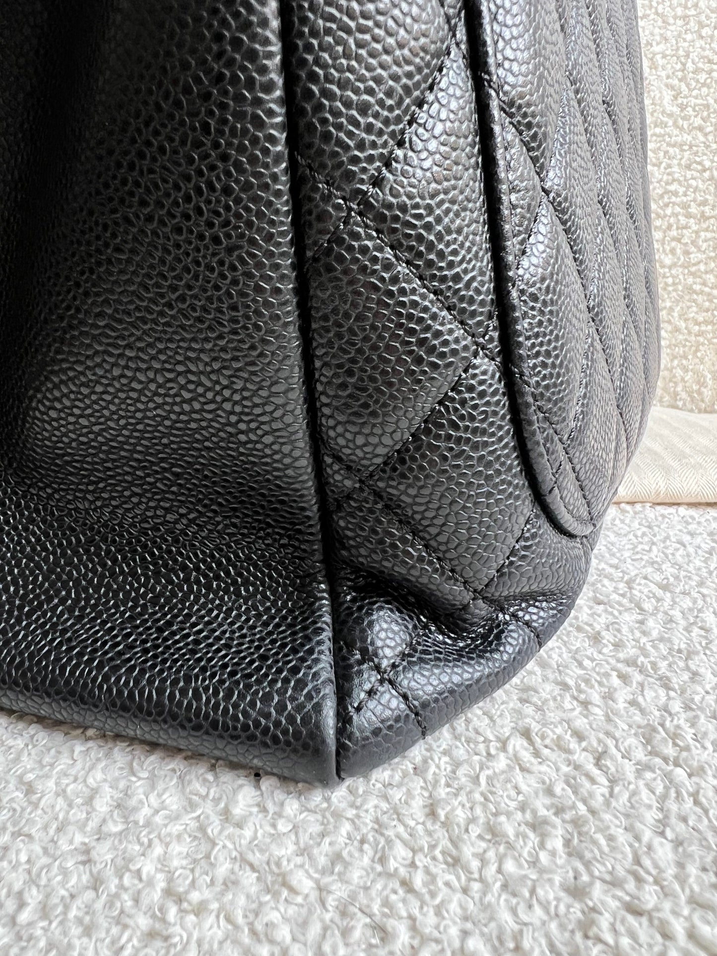 Chanel Black Caviar Grand Shopper Tote Gold Hardware (GST)