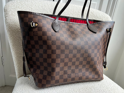 Louis Vuitton Neverfull MM Damier Ebene Cherry Interior (RRP £1,430)