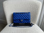 Chanel Medium Classic Flap in Cobalt Blue Lambskin with silver hardware (RRP £9090)