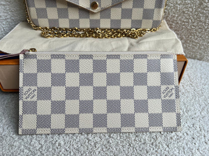 Louis Vuitton Felicie Pochette Damier Azur (RRP £1110)
