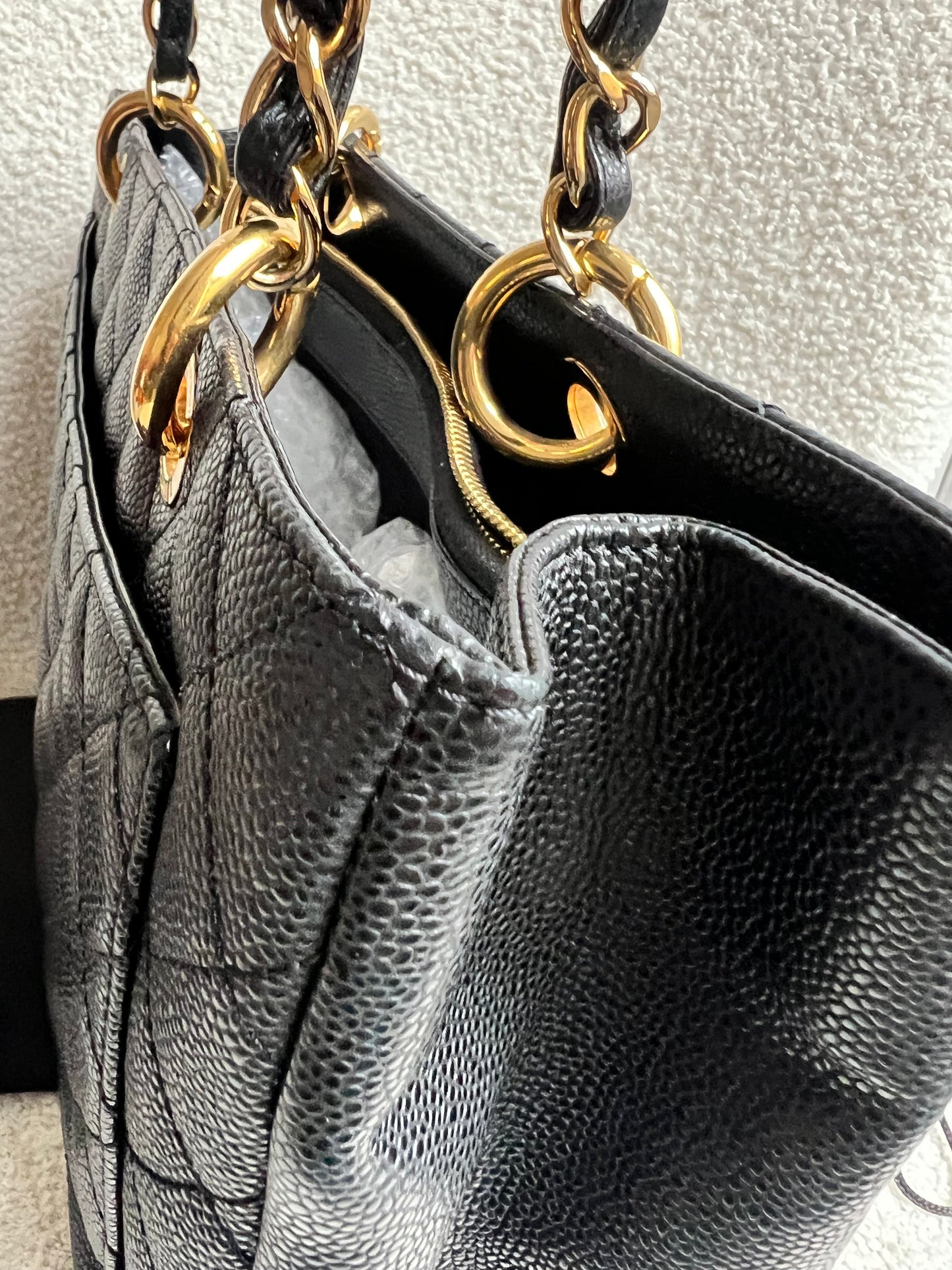 Chanel Black Caviar Grand Shopper Tote Gold Hardware (GST)