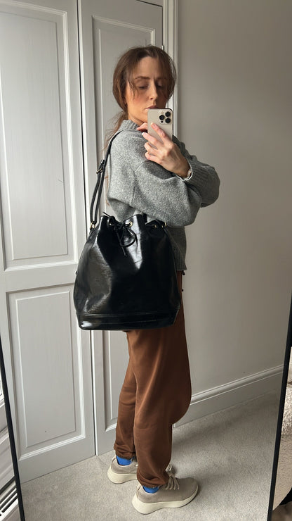 Louis Vuitton Black Epi Noe GM