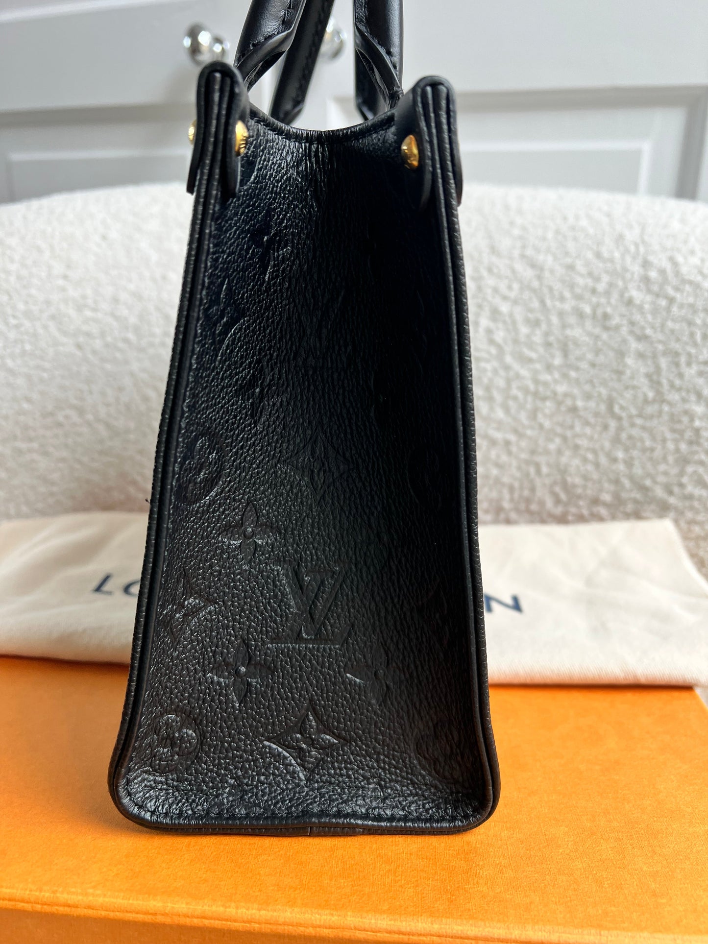 Louis Vuitton On the Go Black PM Empreinte (RRP £2,420)