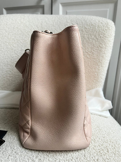 Chanel Light Pink Caviar Grand Shopper Tote with silver hardware (GST)
