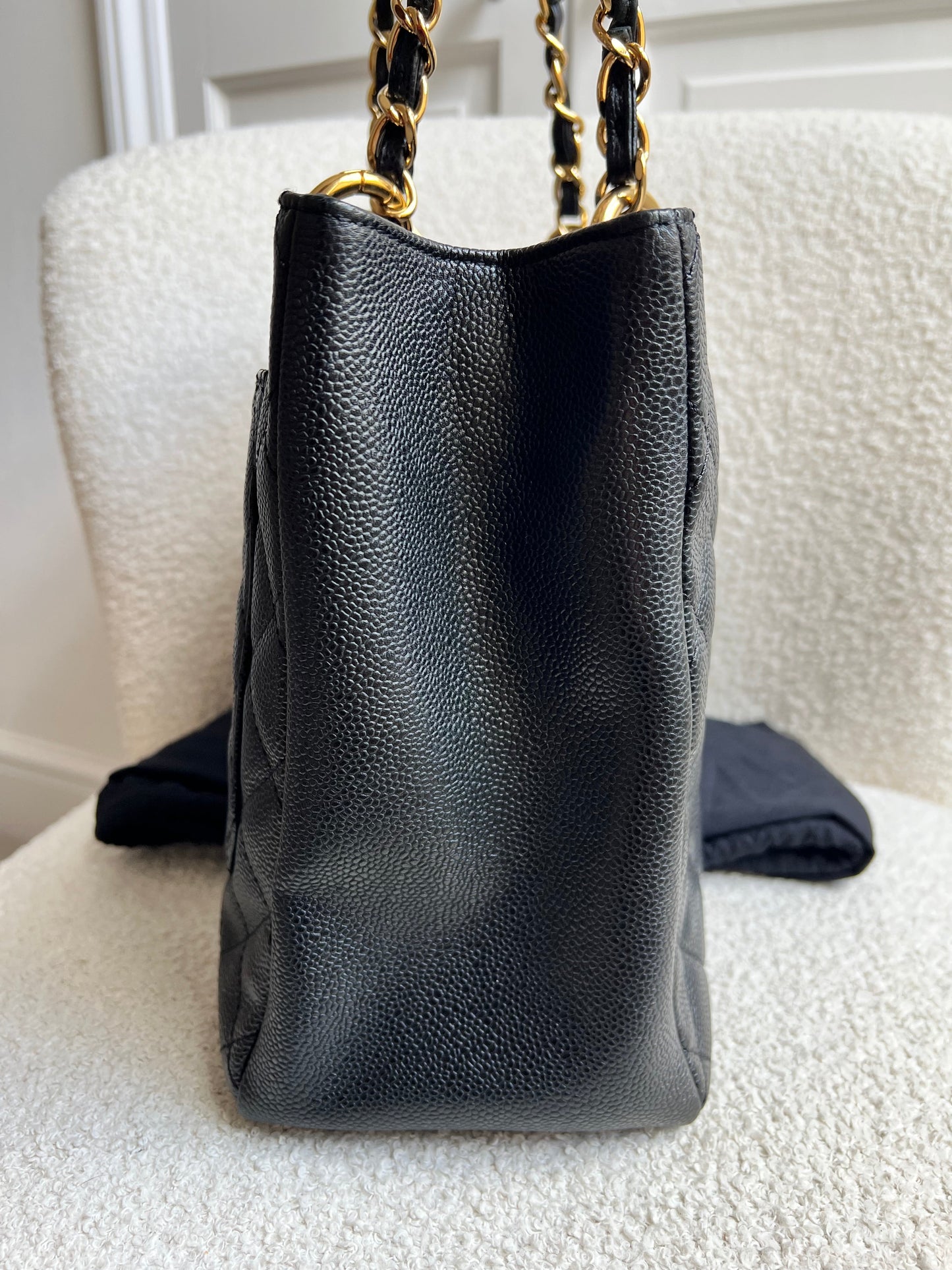 Chanel Black Caviar Grand Shopper Tote Gold Hardware (GST)