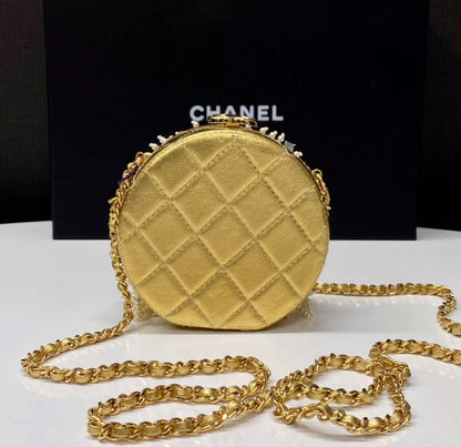 Chanel Timeless Leather Gold Handbag