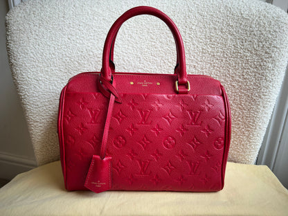 Louis Vuitton Speedy 25 Red Empreinte (RRP £1,840)