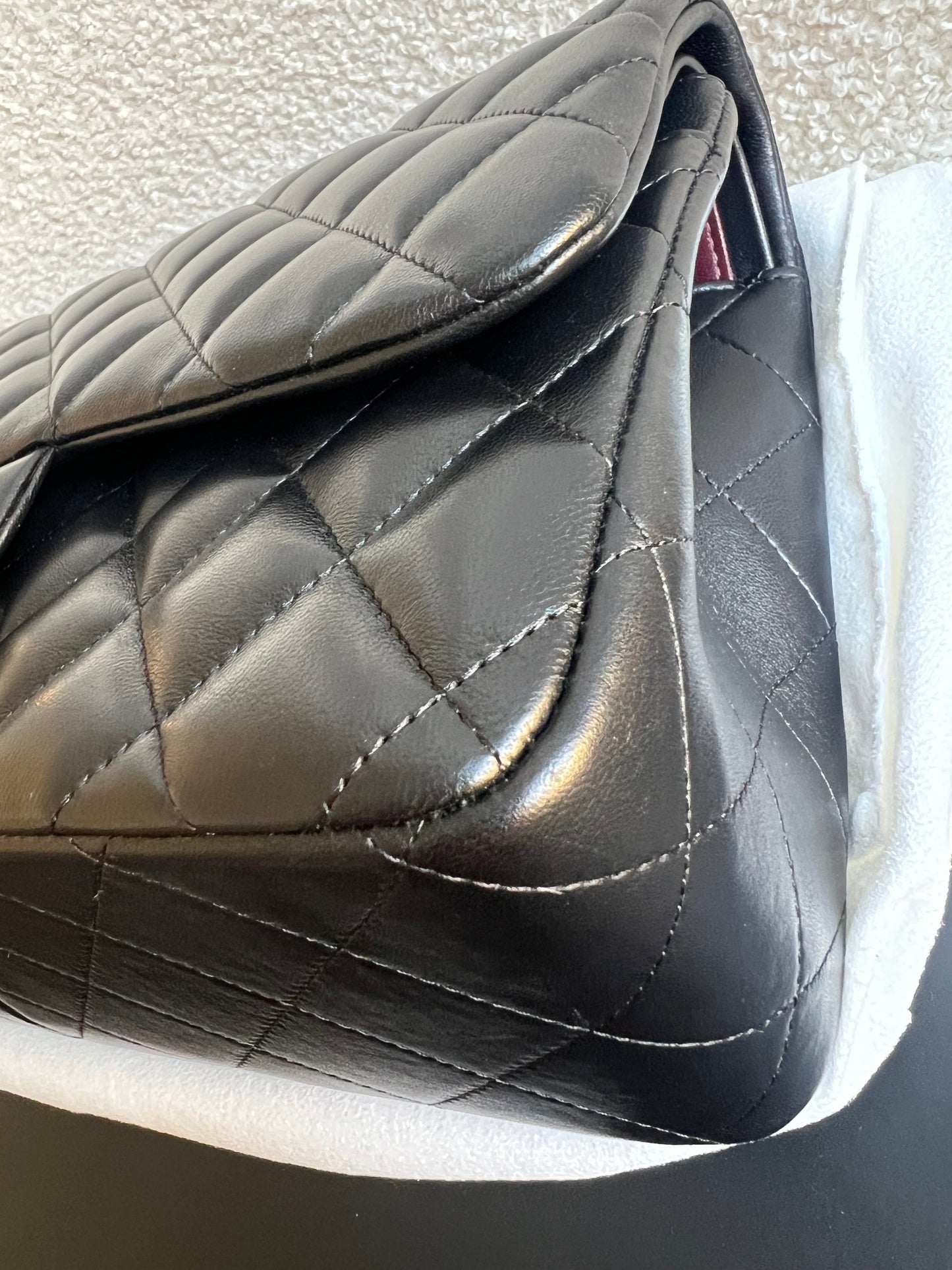 Chanel Jumbo Classic Flap in Black Lambskin Gold Hardware (RRP £9,830)