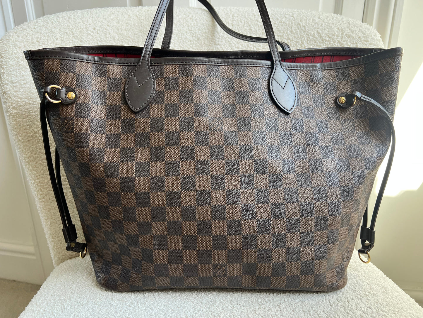 Louis Vuitton Neverfull MM Damier Ebene Cherry Interior (RRP £1,430)