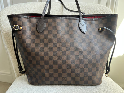 Louis Vuitton Neverfull MM Damier Ebene Cherry Interior (RRP £1,430)