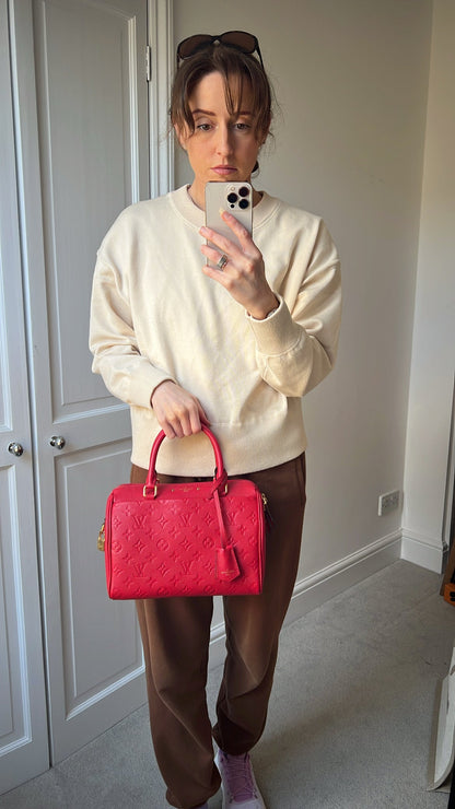 Louis Vuitton Speedy 25 Red Empreinte (RRP £1,840)